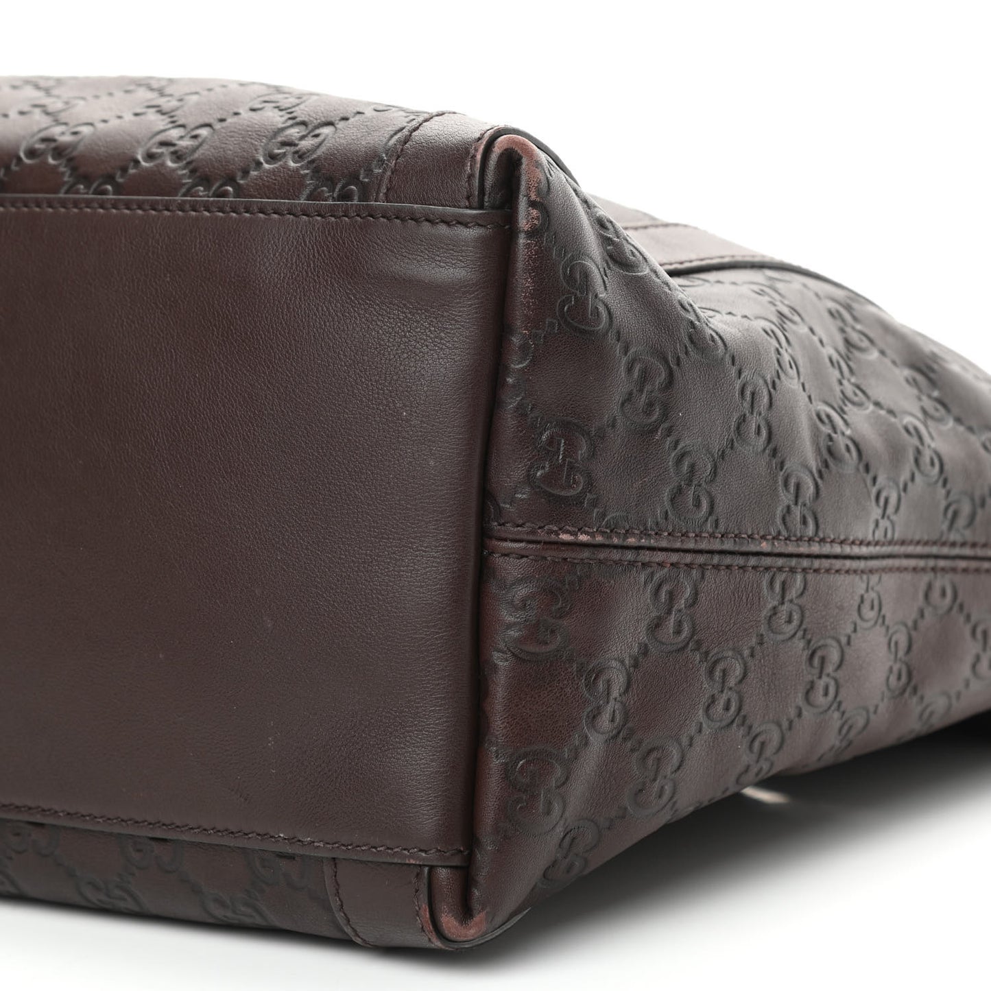 Guccissima Medium Miss GG Top Handle Bag Dark Brown