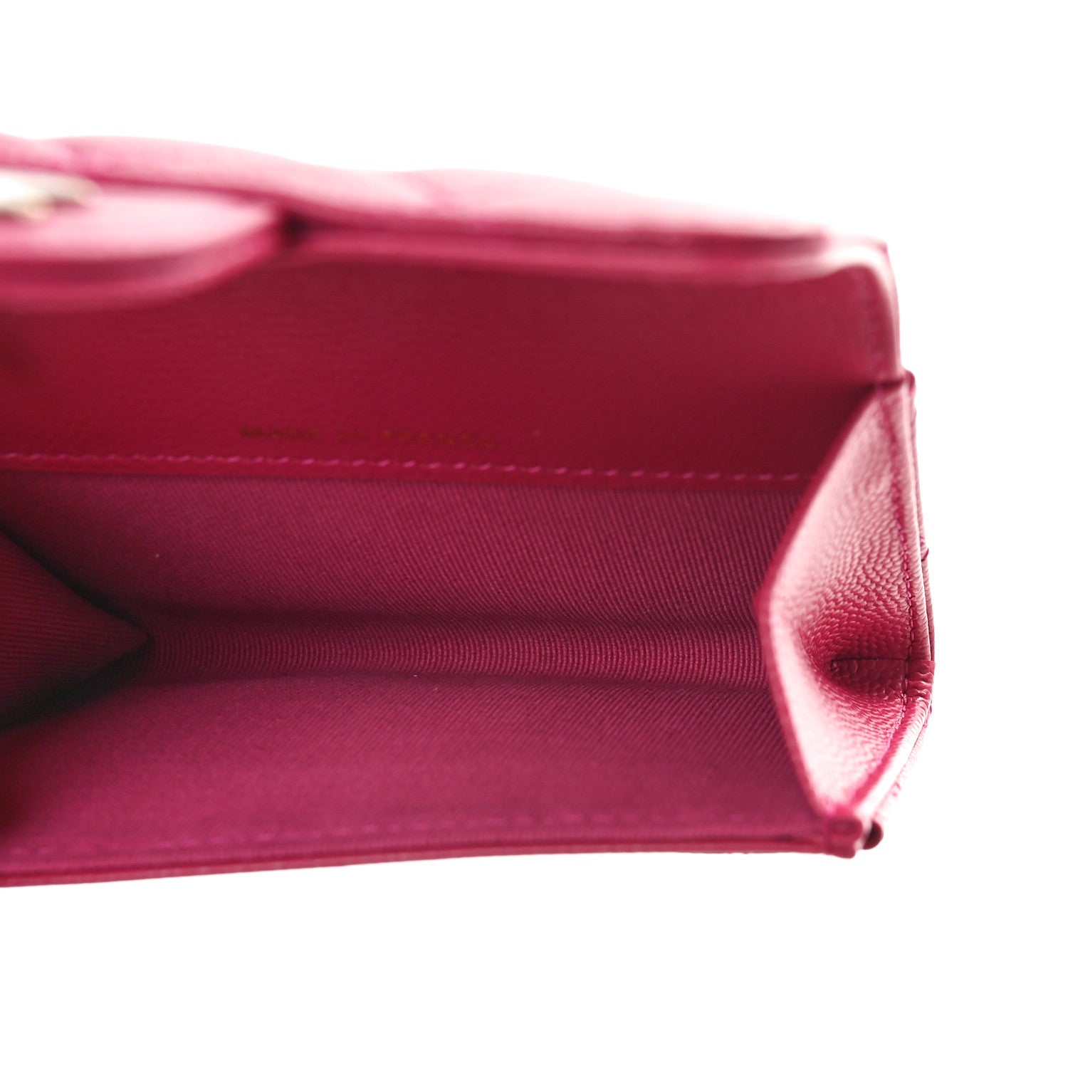 Chanel Caviar Quilted Flap Card Holder Wallet Dark Pink 5 of 9