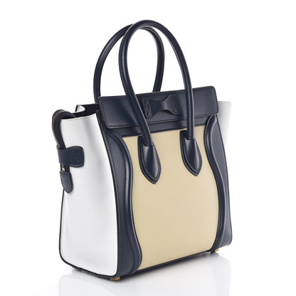 Celine Goatskin Smooth Calfskin Micro Tri-Color Luggage Firefly 3 of 8