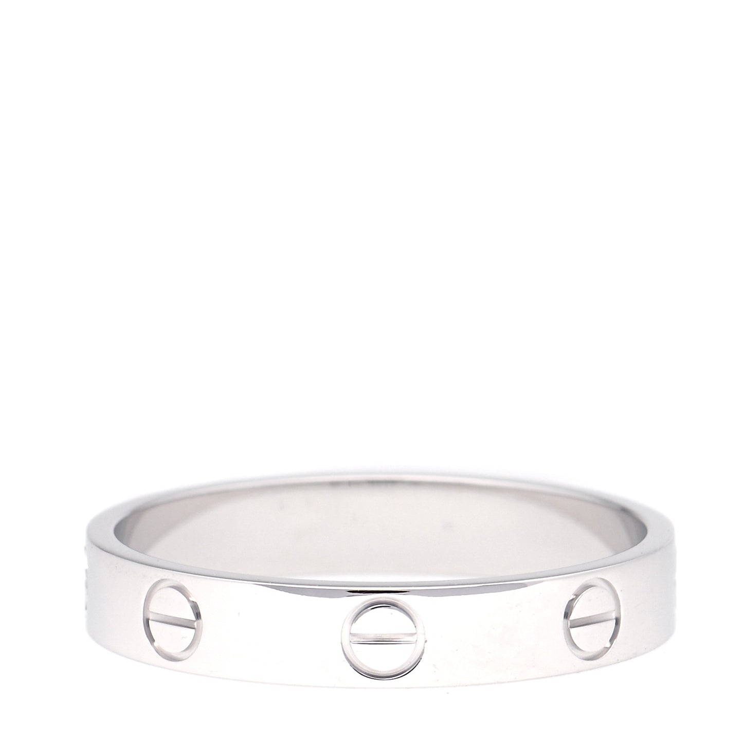 18K White Gold 3.5mm LOVE Wedding Band Ring 58 8.25