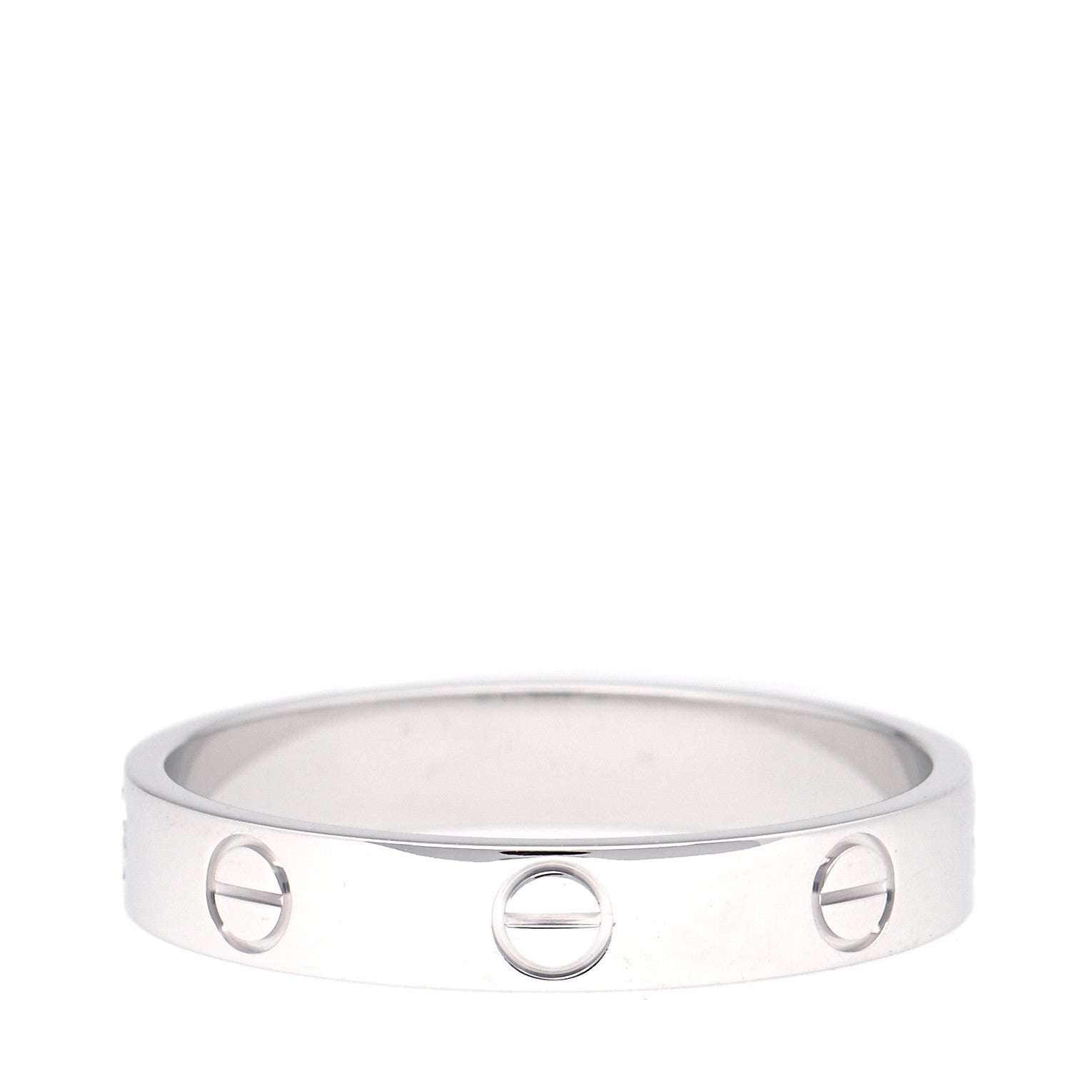 Cartier 18K White Gold 3.5mm LOVE Wedding Band Ring 58 8.25 5 of 11