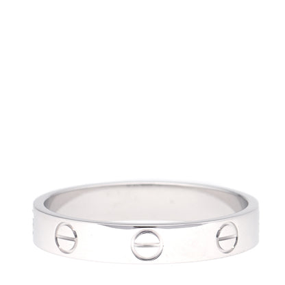 Cartier 18K White Gold 3.5mm LOVE Wedding Band Ring 58 8.25 5 of 11