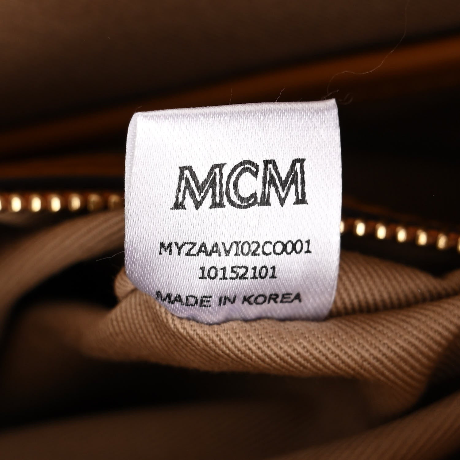 MCM Visetos Medium Crossbody Pouch Cognac 7 of 10