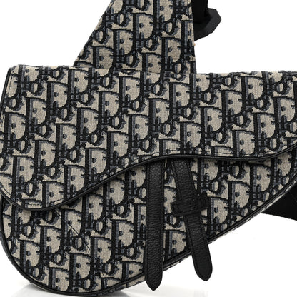 Christian Dior Oblique Mens Saddle Bag Blue 7 of 9