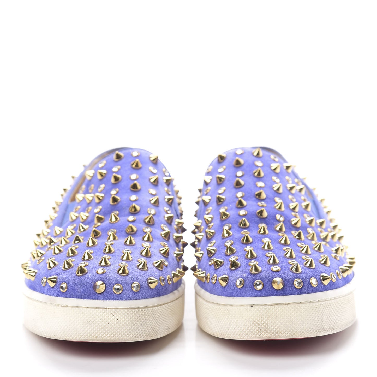Veau Velours Spikes Roller Boat Flat 37 Purple