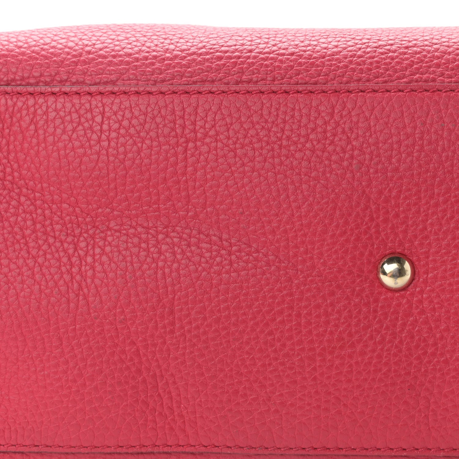 Gucci Pebbled Calfskin Bi-Color Medium Bamboo Shopper Tote Fuchsia Orange 27 of 37