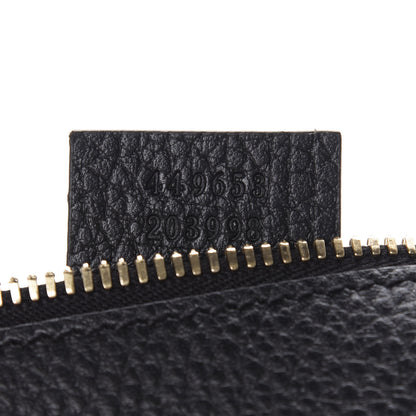 Gucci Pebbled Calfskin Large Bamboo Clutch Black 7 of 7