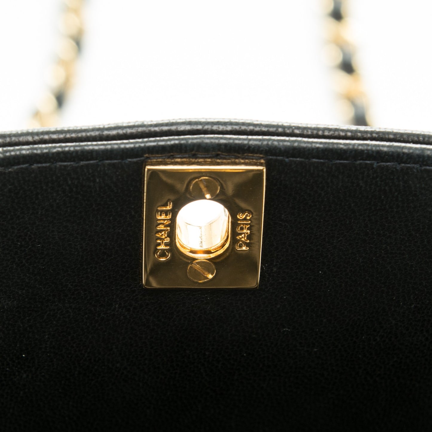 Lambskin Quilted Small Single Flap Black