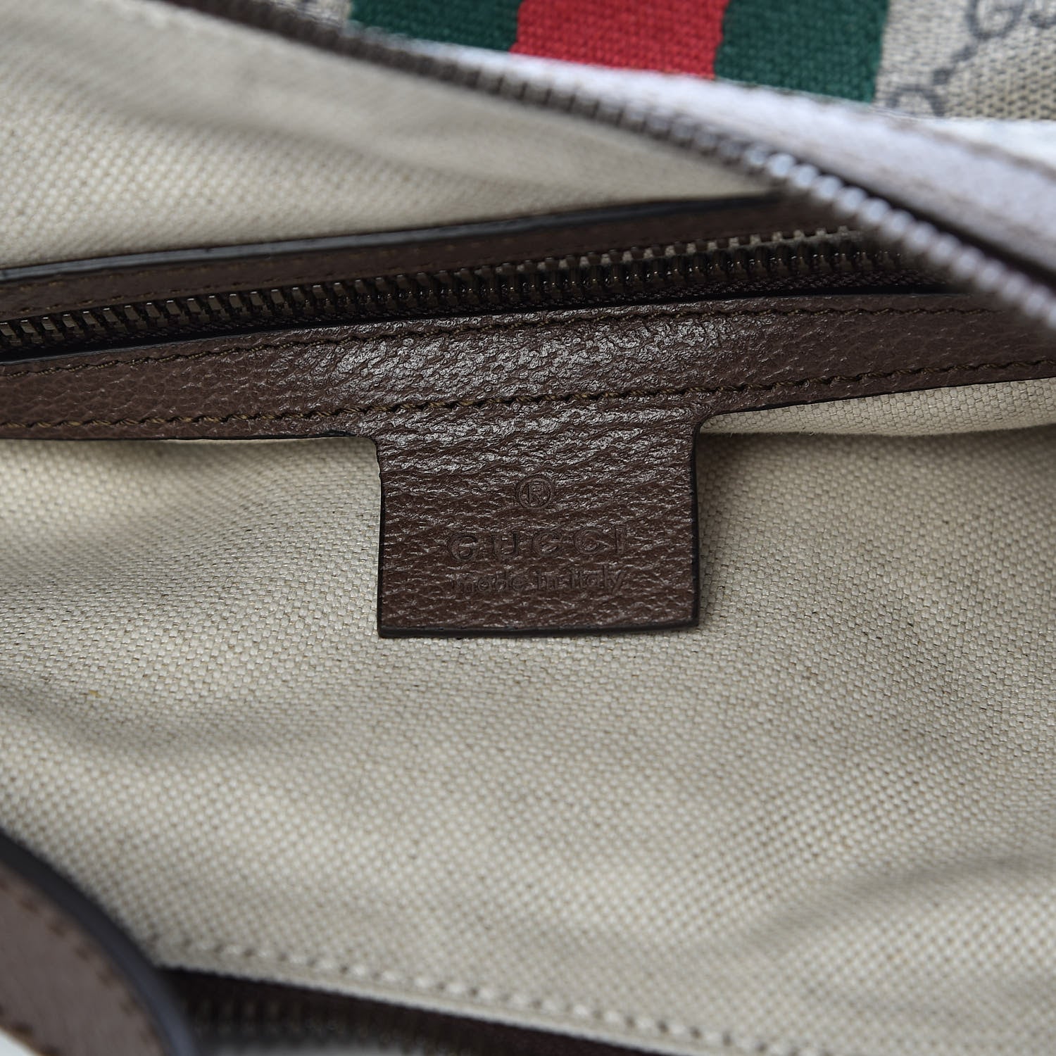 Gucci GG Supreme Monogram Web Small Ophidia Half Moon Hobo Brown 6 of 11