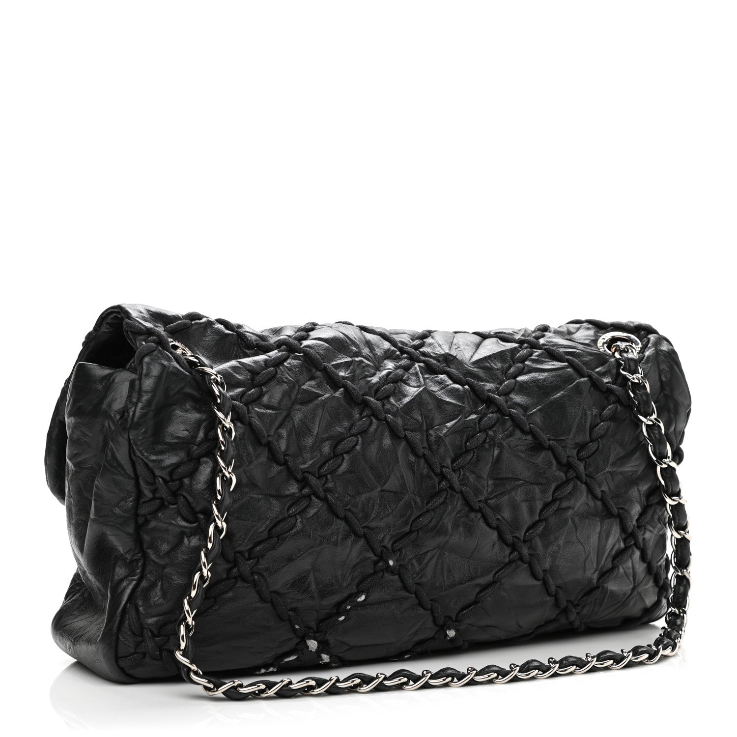 Chanel Calfskin Ultra Stitch Oversize Flap Black 3 of 12