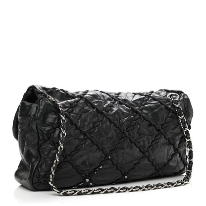 Chanel Calfskin Ultra Stitch Oversize Flap Black 3 of 12