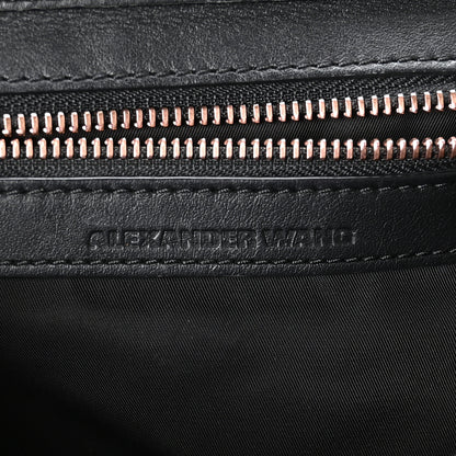 Alexander Wang Pebbled Calfskin Prisma Skeletal Backpack Black Rose Gold Hardware 6 of 11