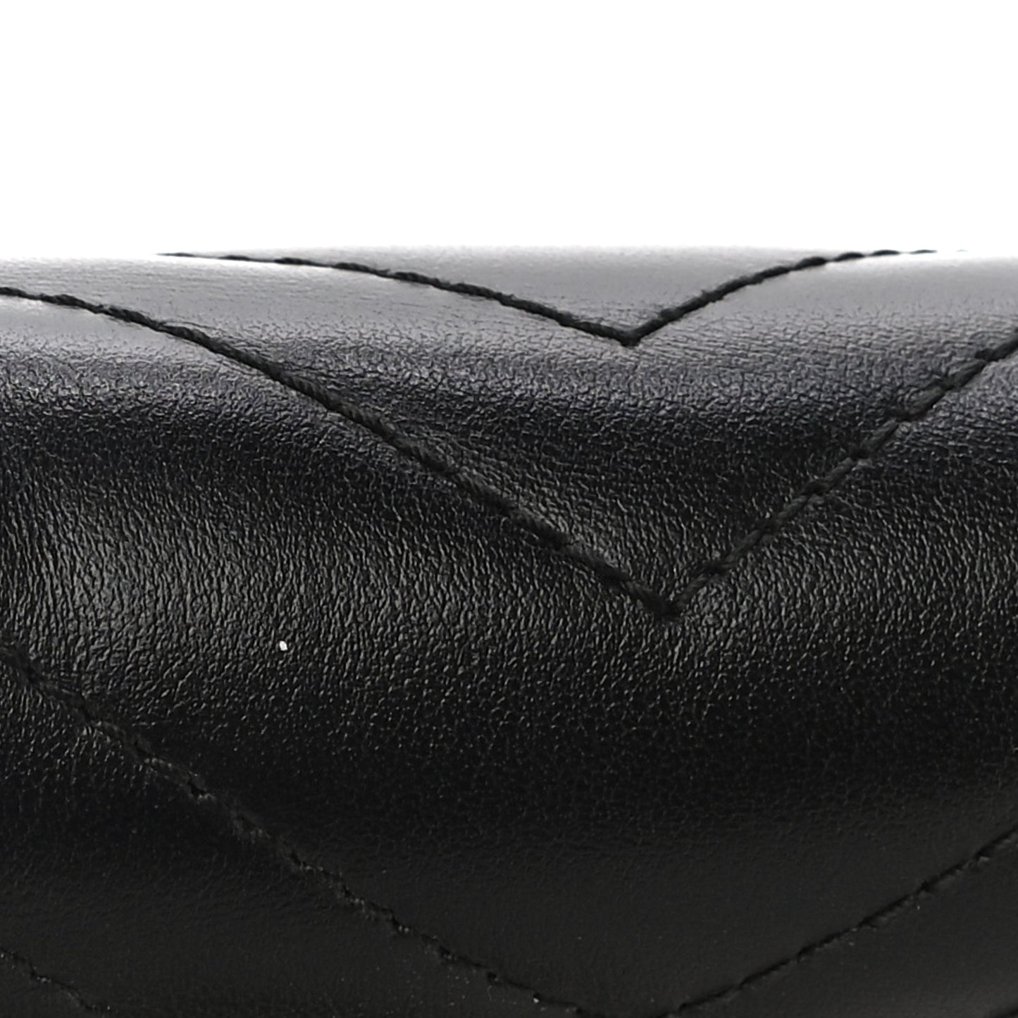 Calfskin Matelasse GG Marmont Chain Wallet Black