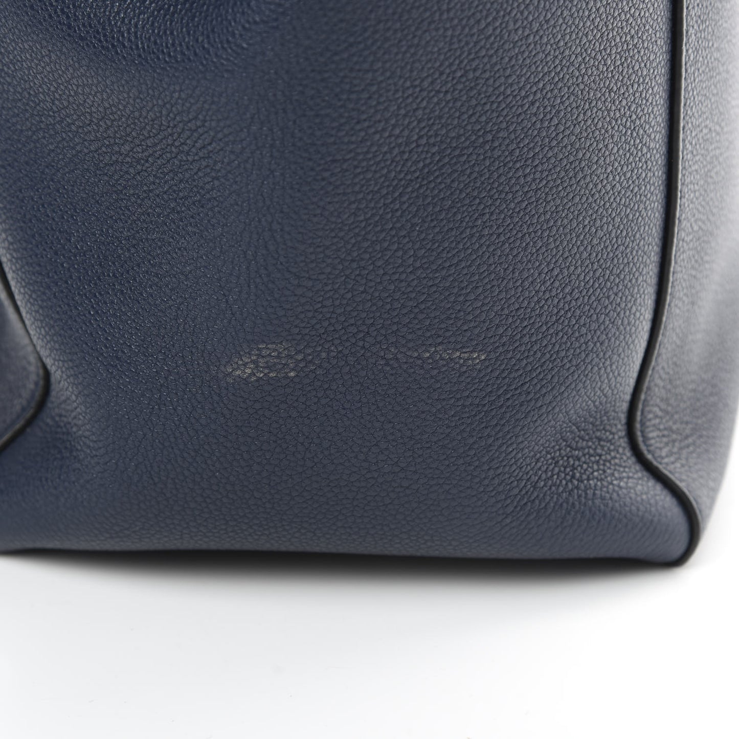 Soft Grained Calfskin Small Belt Cabas Phantom Dark Blue