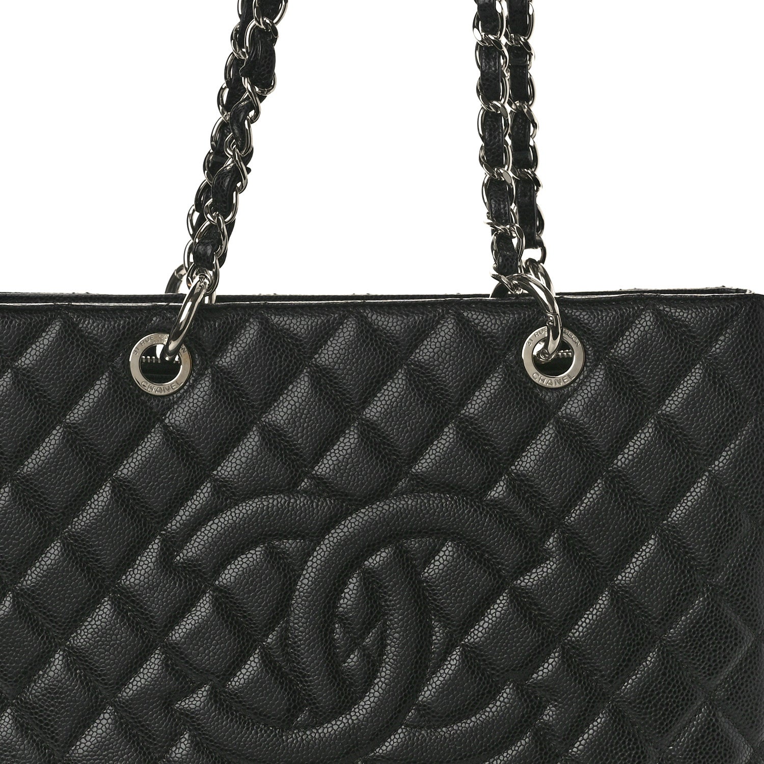 Chanel Caviar Quilted Grand Shopping Tote GST Black 7 of 9