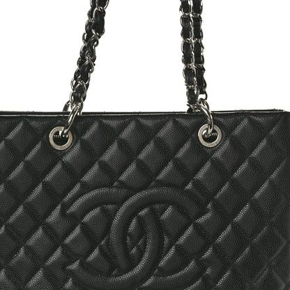 Chanel Caviar Quilted Grand Shopping Tote GST Black 7 of 9