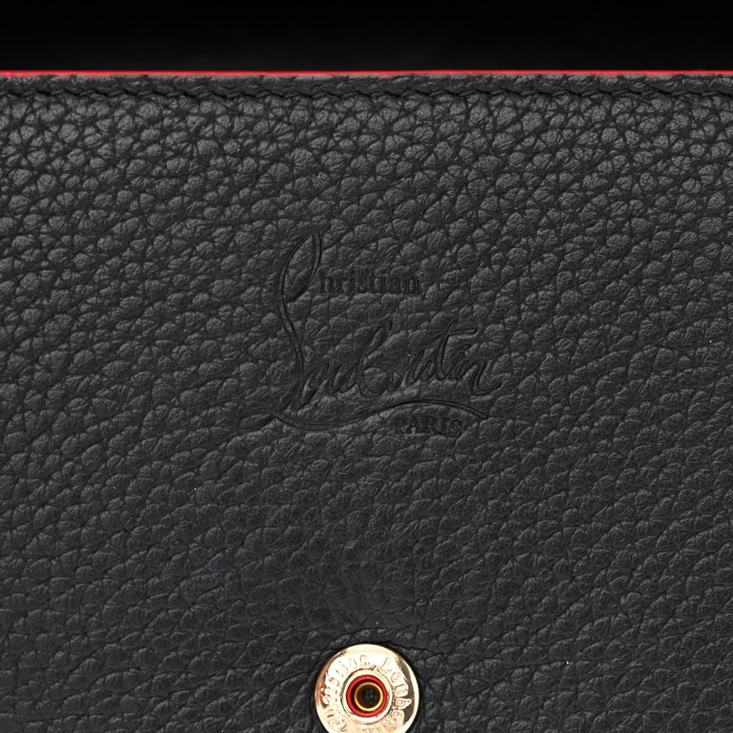 Calfskin Boudoir Chain Wallet Black