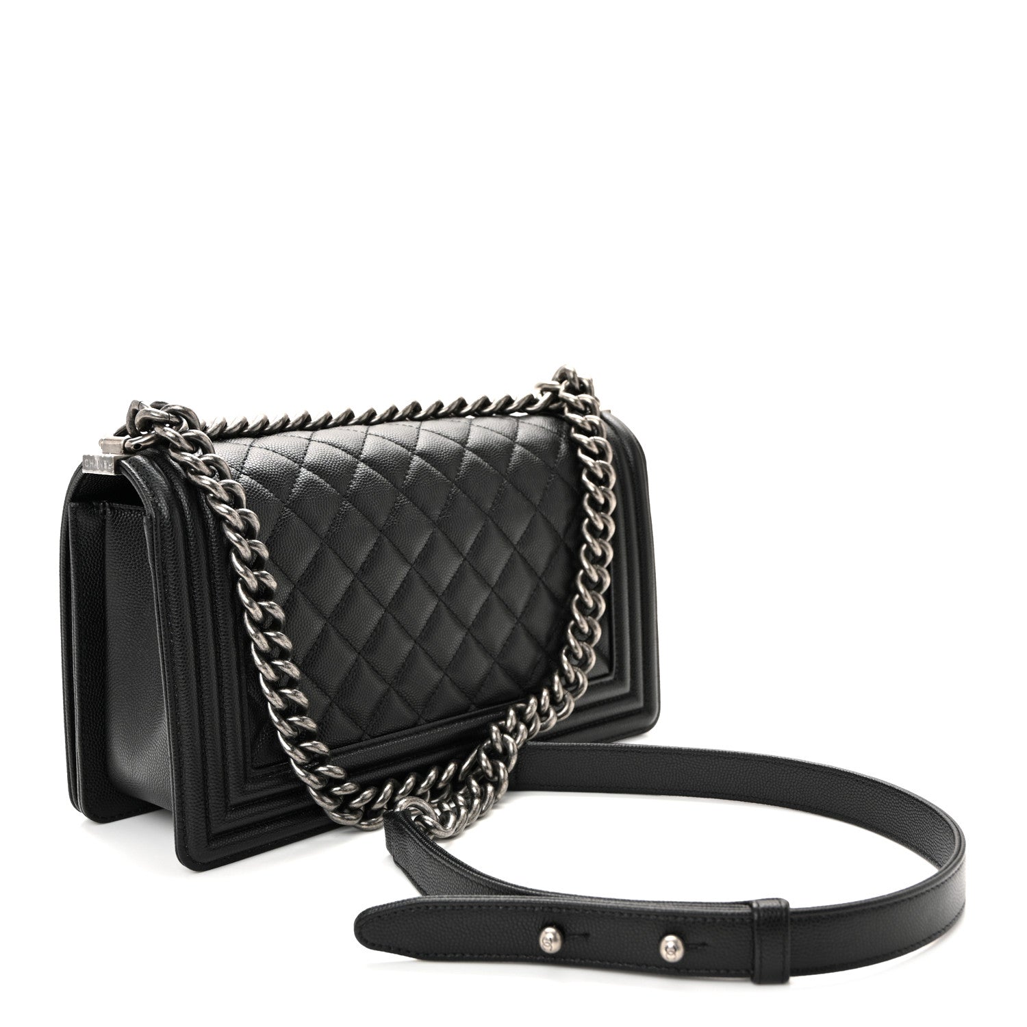 Chanel Caviar Quilted Medium Boy Flap Black 3 of 11