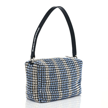 Alexander Wang Mesh Crystal Rhinestone Mini Heiress Pouch Blue Light 2 of 7