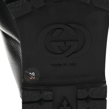 Gucci Goatskin Auroville Horsebit Mules 38 Black 7 of 10