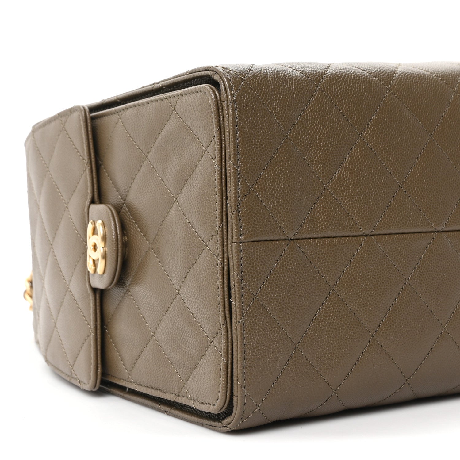 Chanel Caviar Quilted Medium Chanel 25 Handbag Dark Khaki 10 of 11