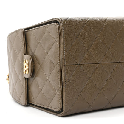 Chanel Caviar Quilted Medium Chanel 25 Handbag Dark Khaki 10 of 11