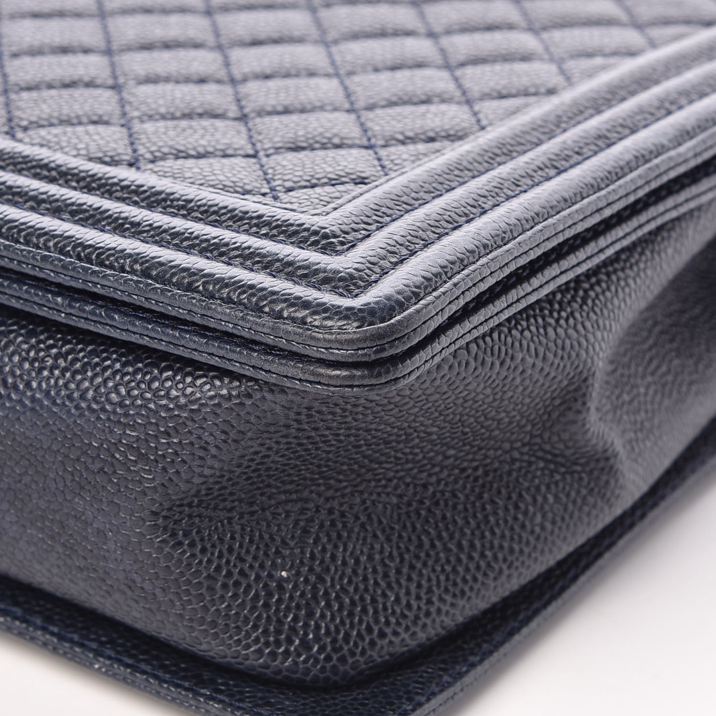 Caviar Quilted Large Boy Flap Blue
