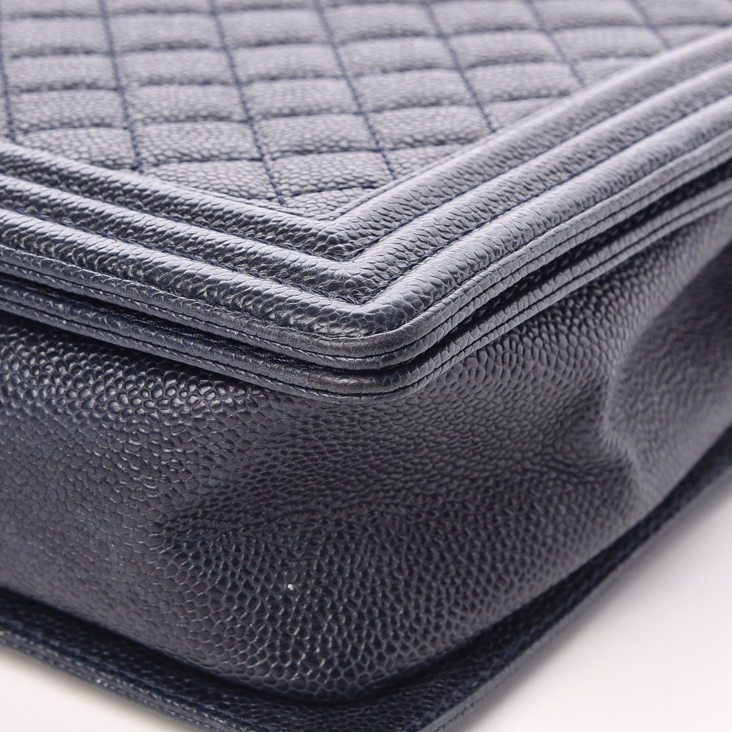 Chanel Caviar Quilted Large Boy Flap Blue 10 of 14