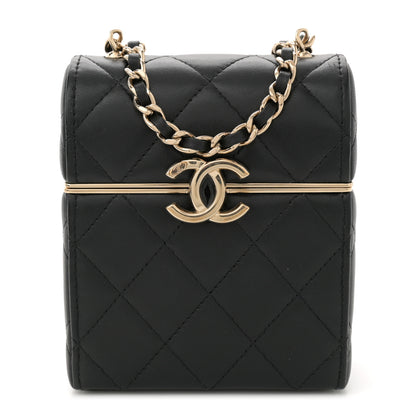 Chanel Lambskin Quilted Small Box With Chain Black 1 of 11