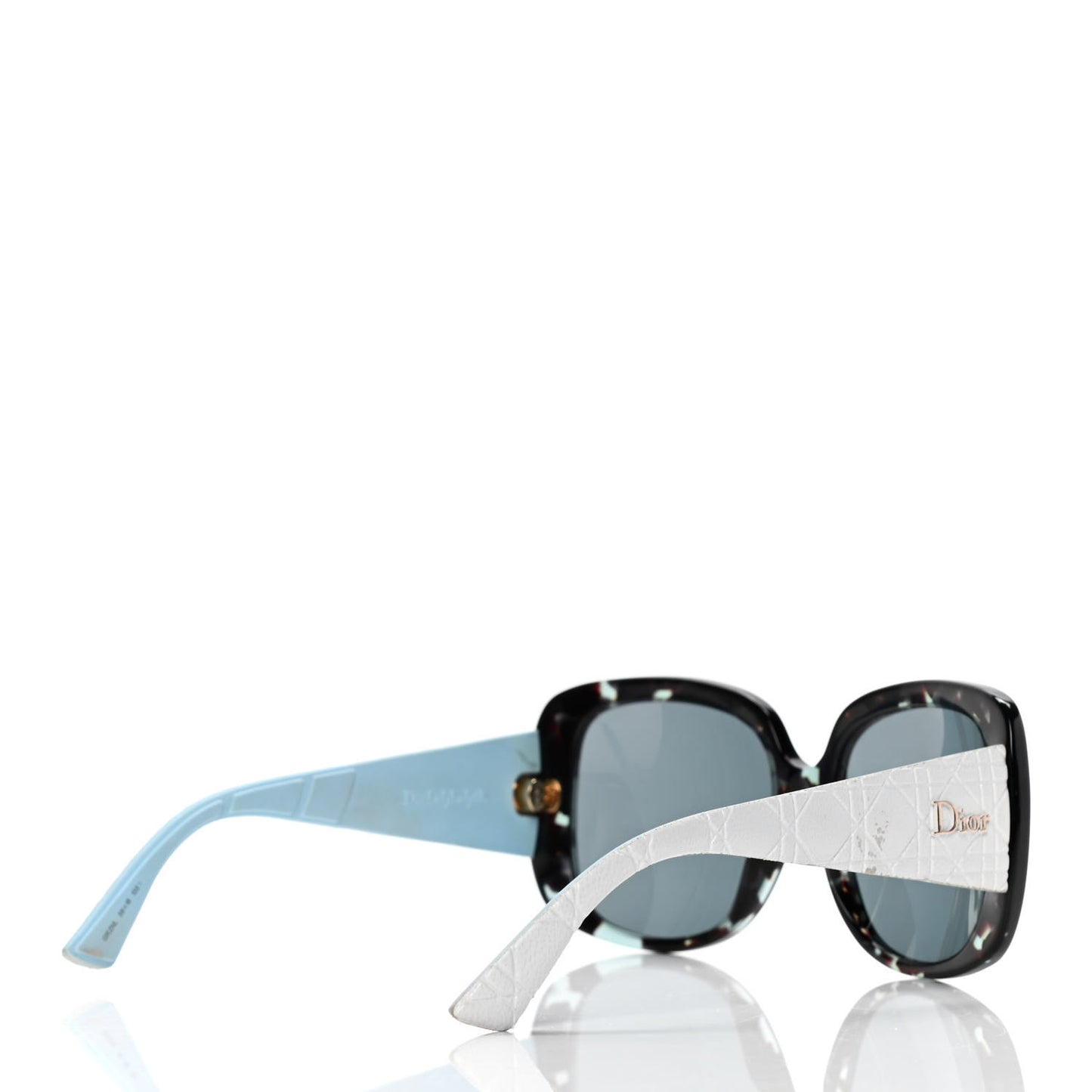 Resin Cannage Dior Lady 1R Sunglasses Havana White Blue