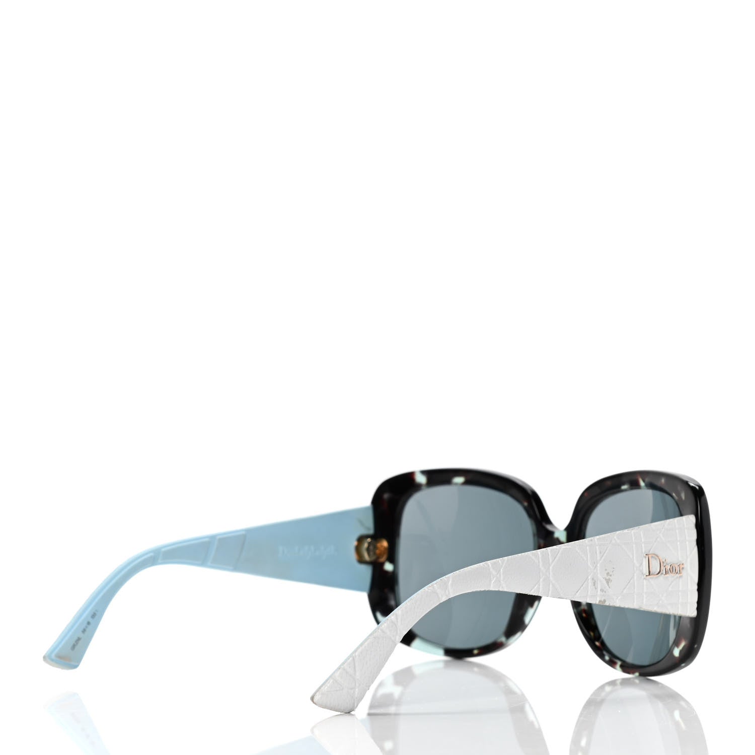 Christian Dior Resin Cannage Dior Lady 1R Sunglasses Havana White Blue 4 of 8