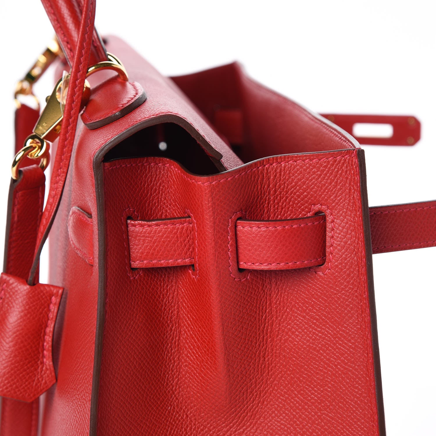 Hermes Epsom Kelly Sellier 32 Rouge Casaque 21 of 39