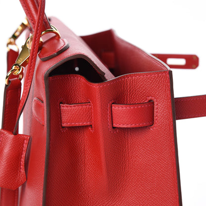 Hermes Epsom Kelly Sellier 32 Rouge Casaque 21 of 39