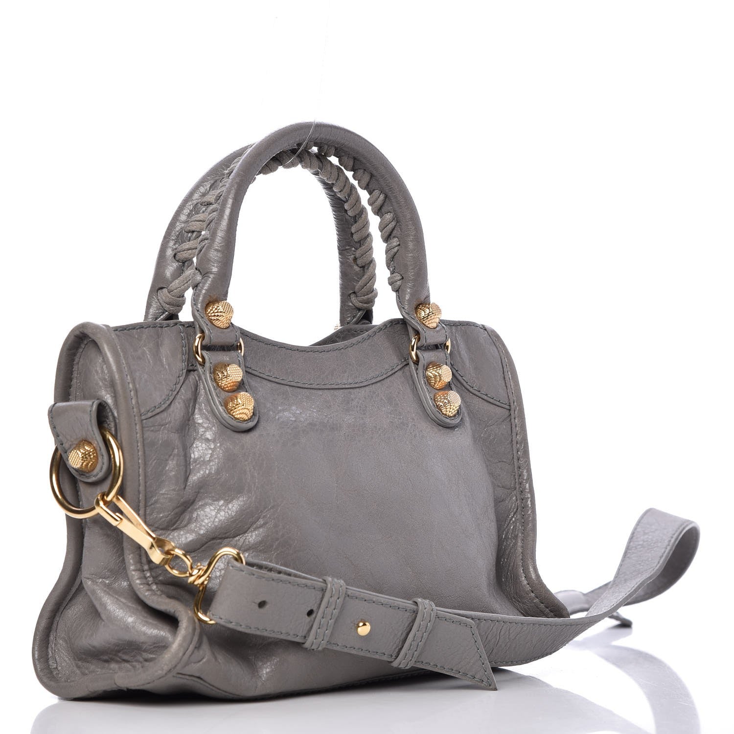 Balenciaga Agneau Giant 12 Gold Hardware Mini City Gris Pyrite 3 of 7