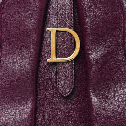 Christian Dior Calfskin Mini Saddle Bowler Purple 8 of 13