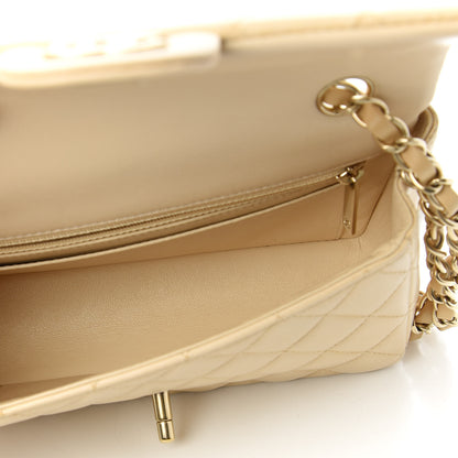Chanel Lambskin Quilted Mini Rectangular Flap Beige 5 of 11
