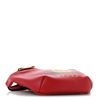 Gucci Grained Calfskin Small Logo Belt Bag Hibiscus Red 4 of 11