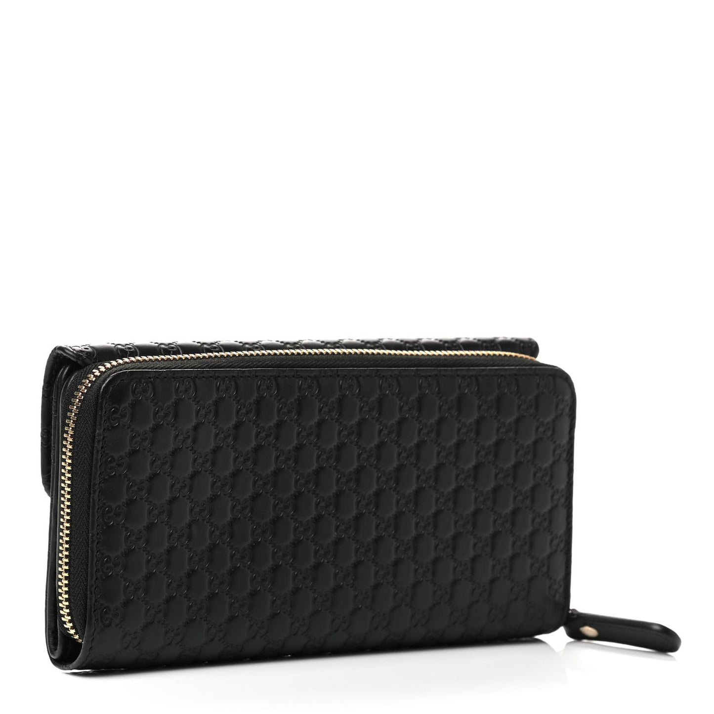 Soft Microguccissima Continental Zip Wallet Black