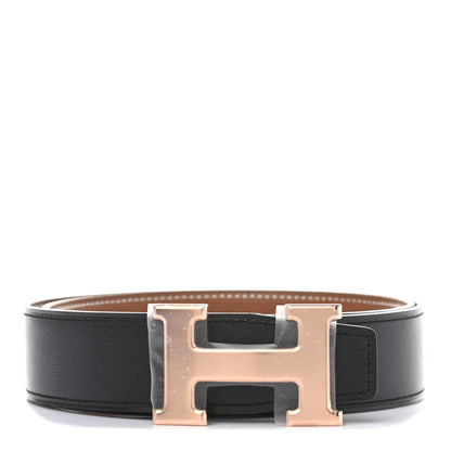 Hermes Swift Togo 32mm H Belt 75 Black Gold 1 of 7