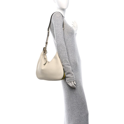 Gucci Aria Calfskin Web Large Attache Shoulder Bag Beige 2 of 9