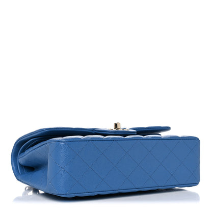 Chanel Caviar Quilted Small Double Flap Blue 4 of 10