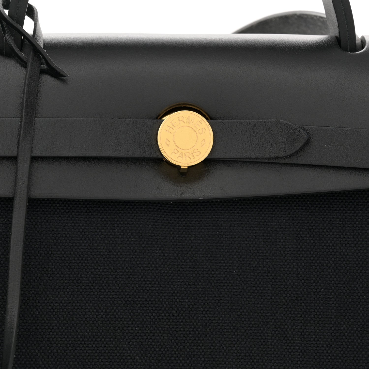 Hermes Military Toile Vache Hunter Herbag Zip PM 31 Black 9 of 14