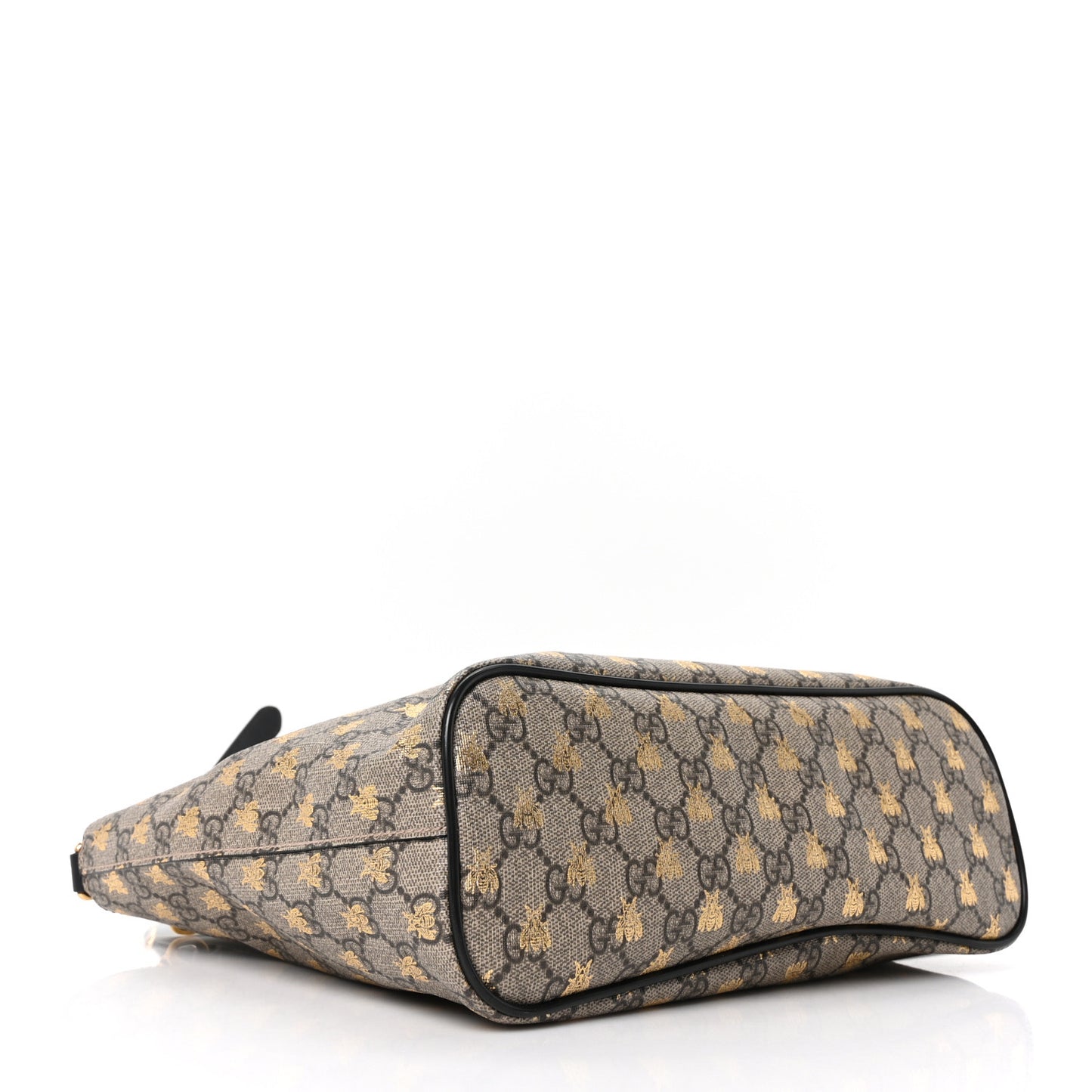 Soft GG Supreme Monogram Bees Small Crossbody Tote Beige Oro Black