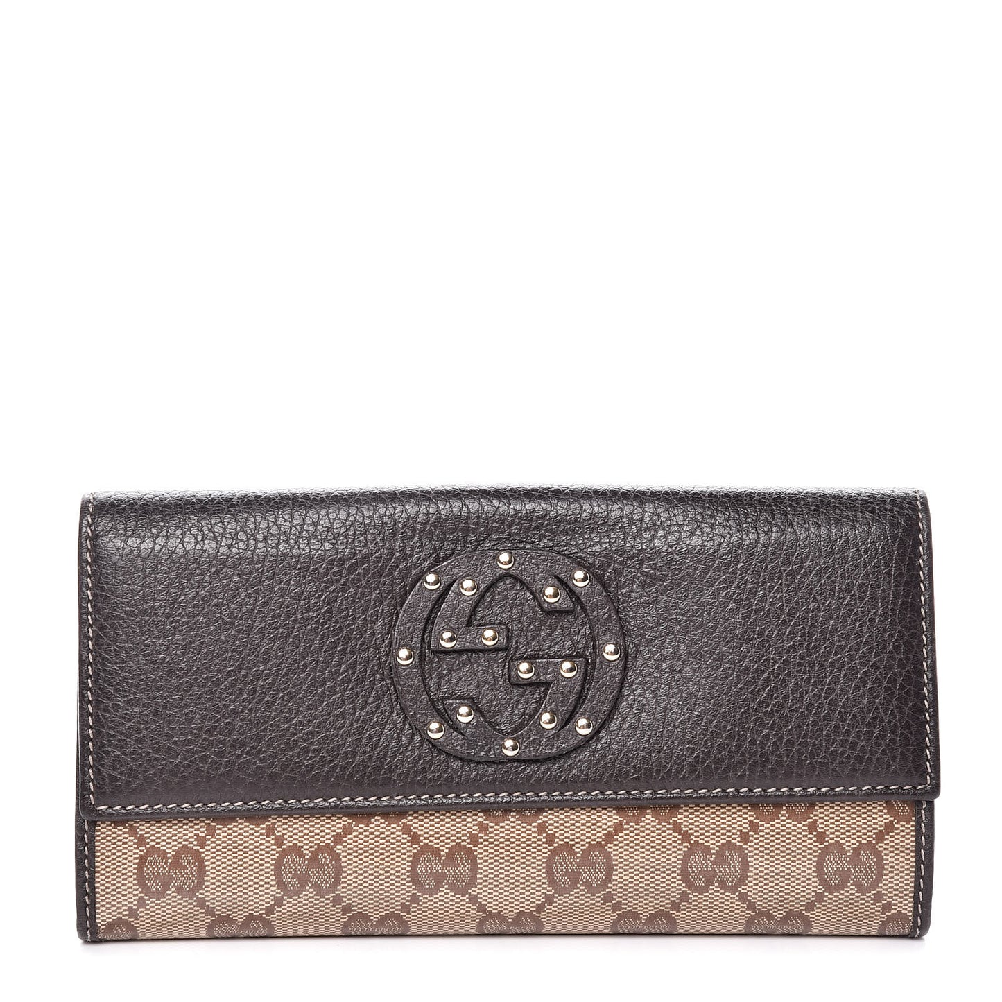 Calfskin Monogram Blondie Continental Wallet Dark Brown