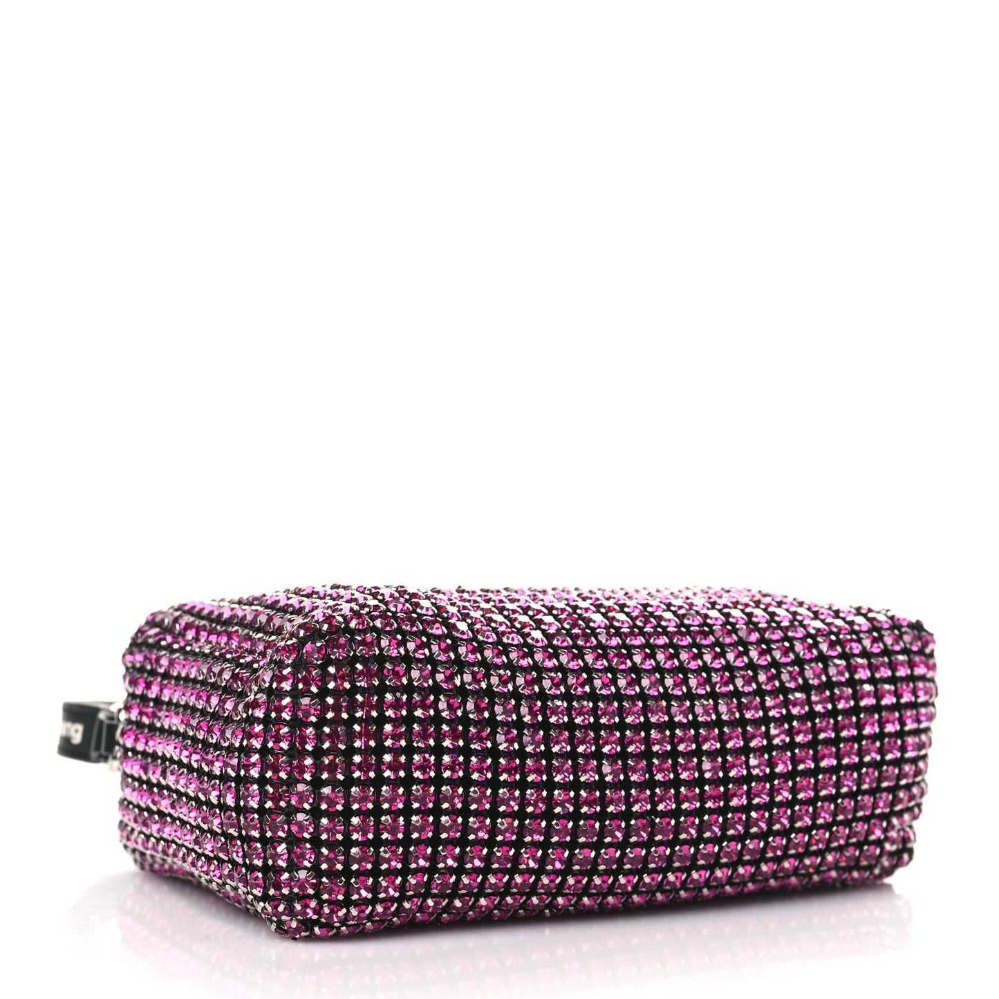 Mesh Crystal Rhinestone Mini Heiress Pouch Pink