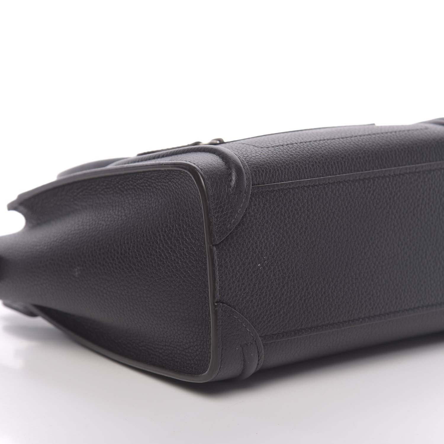 Celine Drummed Calfskin Nano Luggage Black 7 of 10