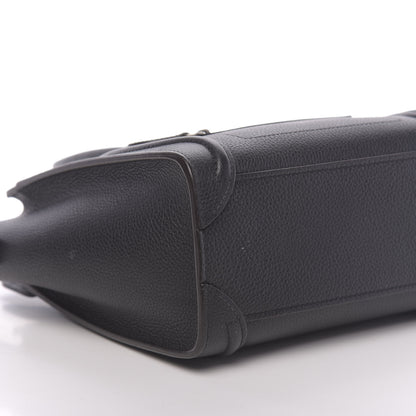 Celine Drummed Calfskin Nano Luggage Black 7 of 10