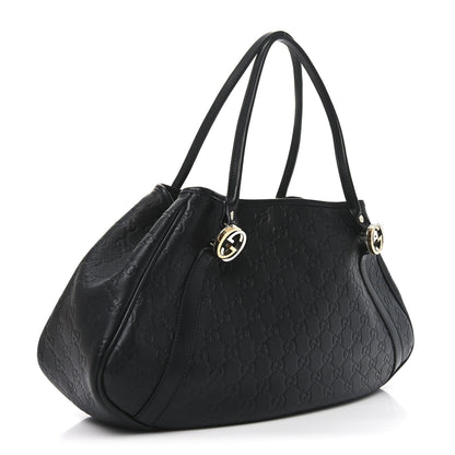 Gucci Guccissima Medium GG Twins Shoulder Bag Black 2 of 9