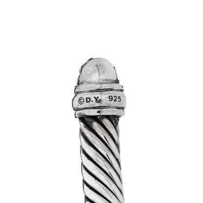 David Yurman Sterling Silver Pave Diamond 5mm Cable Classics Bracelet 3 of 3