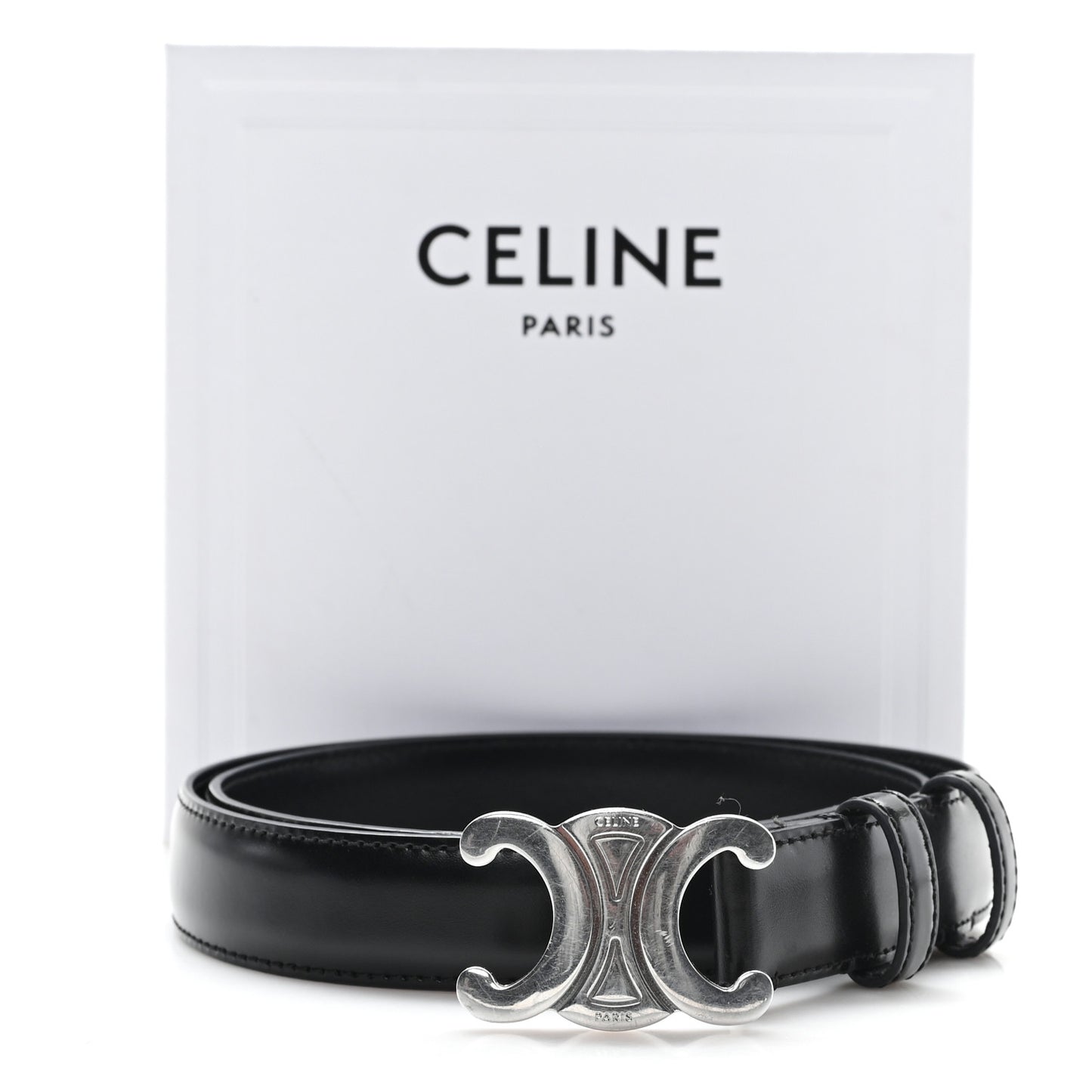 Taurillon Calfskin Medium 25mm Triomphe 80 32 Belt Black